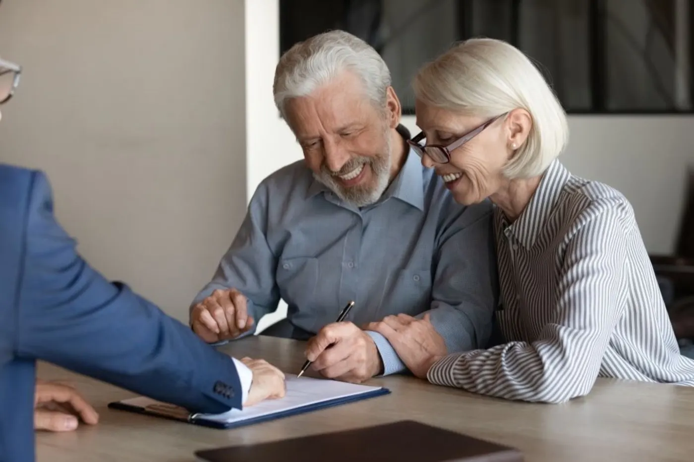 couple reviewing documents